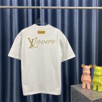 2026FW LOUIS VUITTON  Ｔシャツ エンボス加工 ロゴ ユニセックス 純綿生地 ルイヴィトン
