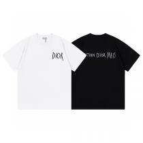 ミニマリズム ディオール 偽物 Ｔシャツ 刺繡 ロゴ レトロ感 純綿生地 ユニセックス 2色 DIOR