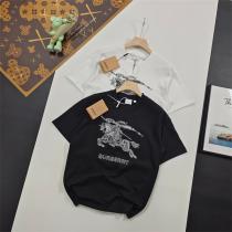 2026春夏の新作 バーバリー 偽物 Ｔシャツ 刺繡 ロゴ 立体的 馬術騎士 コットン生地 BURBERRY