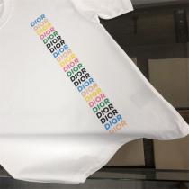2026推薦 ディオール スーパーコピー Ｔシャツ Multi ロゴ プリント柄 男女兼用 2色 通気性 DIOR