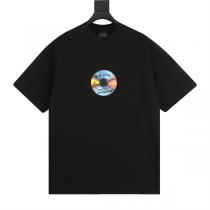 バレンタインデー限定 BALENCIAGA 偽物 Ｔシャツ CD 柄 プリント レトロ感 コットン バレンシアガ