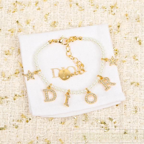 永遠の魅力 ディオール コピー ブレスレット レディース 白い真珠 D.I.O.R. DIOR 