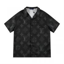 LOUIS VUITTON スーパーコピー 半袖シャツ モノグラム ロゴプリント レトロ ルイヴィトン