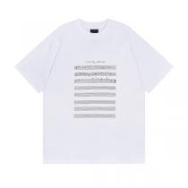 バレンシアガ コピー Ｔシャツ 五線譜 楽譜 プリント 綿 ユニセックス オーバ...