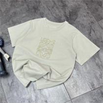 LOEWE コピー Ｔシャツ アナグラム ブランド ロゴ 刺繍 エンボス ゆった...