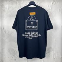LOUIS VUITTON コピー Ｔシャツ ロゴ プリント サイン バッグ 3色 綿 オーバーサイズ ルイヴィトン
