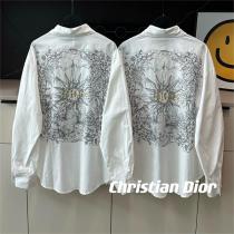 ☆希少限定作☆ディオール コピー シャツ 八芒星 ロゴ グレー レディース DIOR