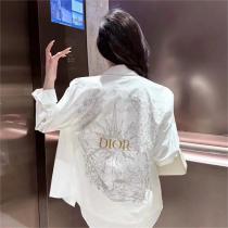 ☆希少限定作☆ディオール コピー シャツ 八芒星 ロゴ グレー レディース DIOR