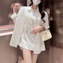 ☆希少限定作☆ディオール コピー シャツ 八芒星 ロゴ グレー レディース DIOR