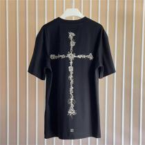 ストリート系 ジバンシィ コピー Tシャツ Stampa クロス ロゴ バラ 花...