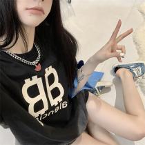 BALENCIAGA スーパーコピー Ｔシャツ BBロゴ プリント ユニセックス...