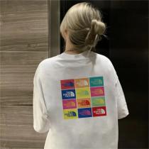 2026新作 ザノースフェイス スーパーコピー Tシャツ 九宮格 カラフル ロゴ プリント ユニセックス ザノースフェイス