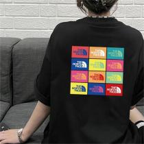 2026新作 ザノースフェイス スーパーコピー Tシャツ 九宮格 カラフル ロゴ プリント ユニセックス ザノースフェイス