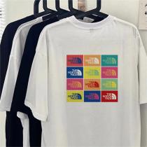 2026新作 ザノースフェイス スーパーコピー Tシャツ 九宮格 カラフル ロゴ プリント ユニセックス ザノースフェイス
