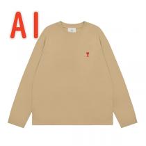 ♡汎用性の高い♡AMI PARIS コピー 長袖Tシャツ コットン ロゴ 刺繡 ...