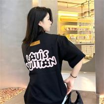 ★2026年コレクション★ルイヴィトン コピー Ｔシャツ ロゴ 花 柄 純綿 プリント ユニセックス 