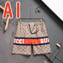 ♡夏の感性♡GUCC1 偽物 ハーフパンツ GGロゴ モチーフ プリント ストラ...