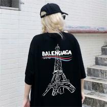 都会的なセンス♪♪BALENCIAGA コピー Ｔシャツ エッフェル塔 キャンペーン ロゴ プリント バレンシアガ
