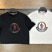 2026年最新作 MONCLER コピー 新作 クルーネック 刺繍ロゴ 立体感 ユニセックス Tシャツ 純綿100%
