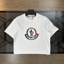 2026年最新作 MONCLER コピー 新作 クルーネック 刺繍ロゴ 立体感 ユニセックス Tシャツ 純綿100%