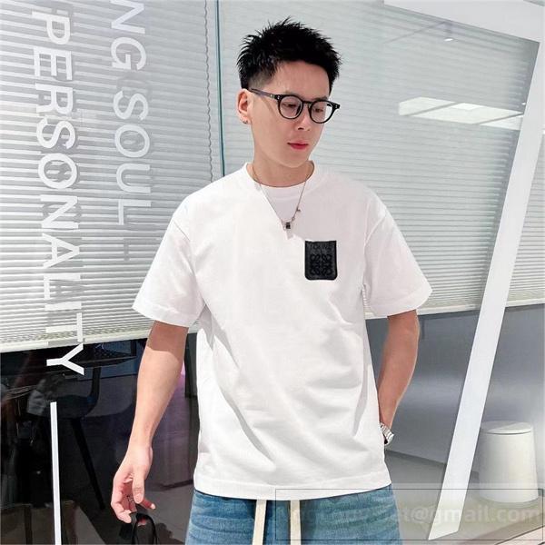 ロエベ スーパーコピー Tシャツ 純綿生地 オーバーサイズ 春用 夏用 ユニセックス LOEWE