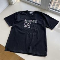 芸能人愛用 LOEWE スーパーコピー Tシャツ 刺繡 ロゴ 迷彩 柄 シンプルデザイン 2色 ロエベ