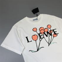 2026コレクション ロエベ スーパーコピー Tシャツ 花 イラスト 100%コットン かっこいい LOEWE