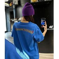 お洒落クロムハーツ 半袖tシャツCHROME HEARTS新作人気ランキング2026春夏青いオーバーサイズ