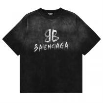 BALENCIAGA スーパーコピー Ｔシャツ レトロ 感 手書き風ロゴ プリン...
