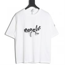 MONCLER コピー Ｔシャツ ロゴ プリント カジュアル ユニセックス 可愛い 100％コットン モンクレール