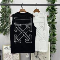 オフホワイト スーパーコピー タンクトップ 英字 ロゴ プリント ユニセックス ゆったり 純綿 Off-White