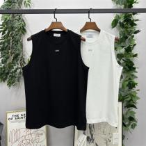 オフホワイト スーパーコピー タンクトップ 英字 ロゴ プリント ユニセックス ゆったり 純綿 Off-White