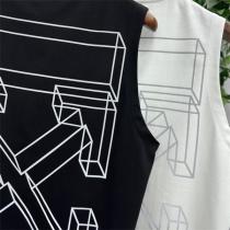 オフホワイト スーパーコピー タンクトップ 英字 ロゴ プリント ユニセックス ゆったり 純綿 Off-White