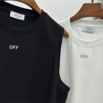 オフホワイト スーパーコピー タンクトップ 英字 ロゴ プリント ユニセックス ゆったり 純綿 Off-White