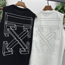 オフホワイト スーパーコピー タンクトップ 英字 ロゴ プリント ユニセックス ゆったり 純綿 Off-White