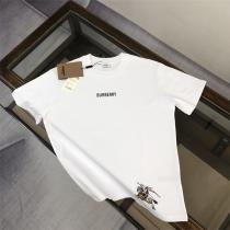 バーバリー スーパーコピー Ｔシャツ プリント 馬術騎士 ロゴ プリント 通気性 2色 ユニセックス BURBERRY
