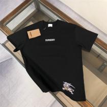 バーバリー スーパーコピー Ｔシャツ プリント 馬術騎士 ロゴ プリント 通気性 2色 ユニセックス BURBERRY
