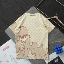 LOUIS VUITTON スーパーコピー Ｔシャツ モノグラム 柄 クリーム色...