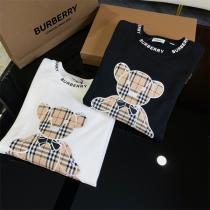 バーバリー スーパーコピー トレーナー Riccardo Tisci 熊 シリーズ 刺繍 チェック柄 ユニセックス BURBERRY