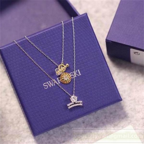 SWAROVSKI スーパーコピー ネックレス 王冠モチーフ ダイヤ風クリスタル スワロフスキーエレガンス