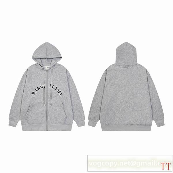 Maison Margiela コピー ジャケット グレー スウェット ロゴプリント 個性&シンプル メゾン・マルジェラ