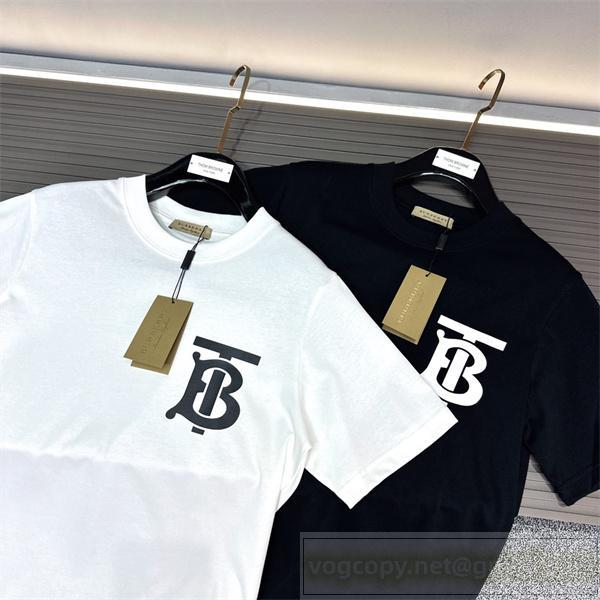 バーバリー 偽物 Tシャツ 大きなBロゴ クリーンでスタイリッシュなデザイン BURBERRY