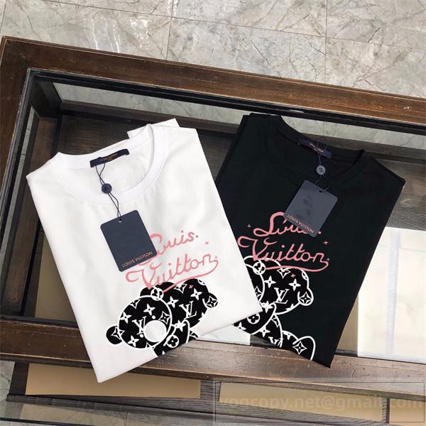 LOUIS VUITTON スーパーコピー Tシャツ テディベアデザイン モノグラムと遊び心 ルイヴィトン