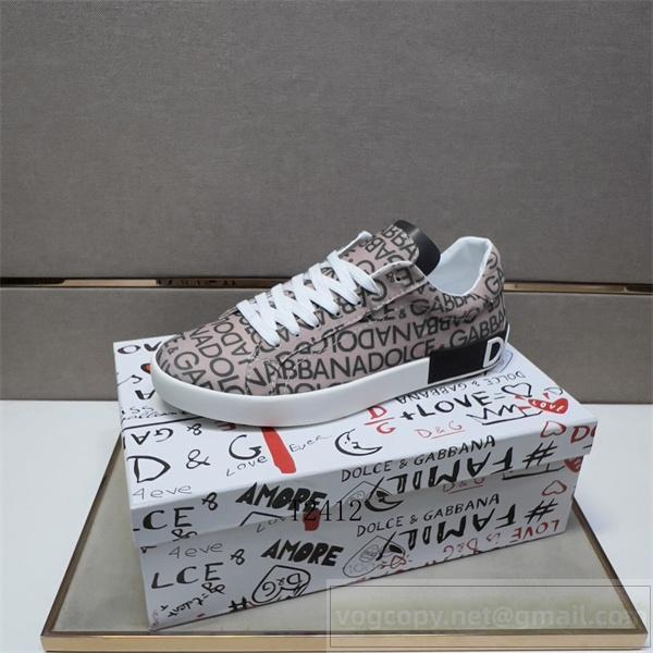 Dolce&Gabbana スーパーコピー スニーカー ホワイトソール 黒ヒール DGロゴ AMOREプリント ドルチェ＆ガッバーナ
