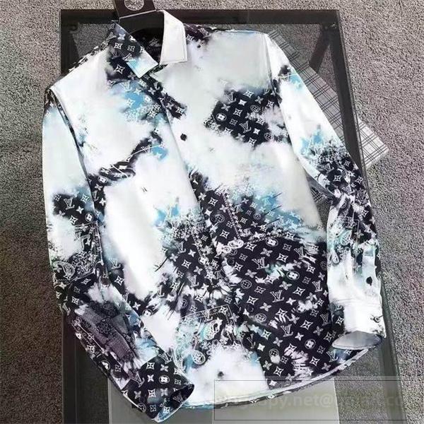 LOUIS VUITTON 偽物 シャツ モノグラム アート風 デザイン シンプルエレガンス ルイヴィトン