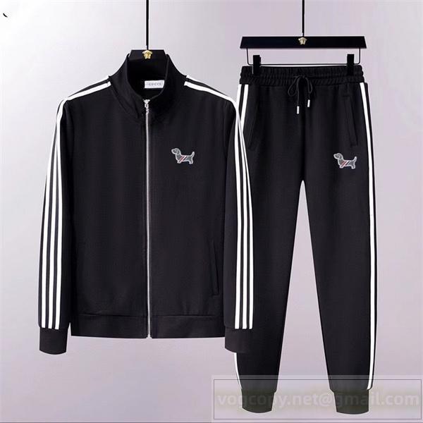 THOM BROWNE 偽物 セットアップ ジャケット＆パンツ トリコロールアクセントが魅力 トムブラウン