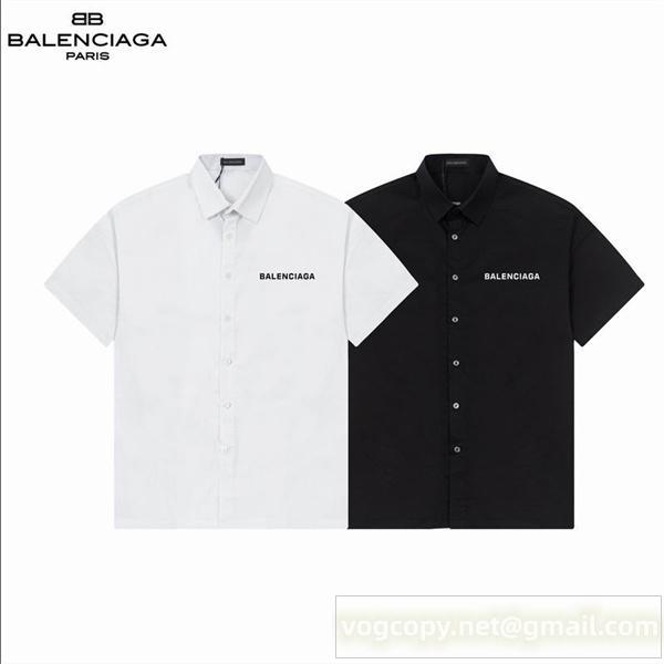 バレンシアガ コピー シャツ アッシュブラック ロゴ＆自由の女神像 パリグラフィック BALENCIAGA