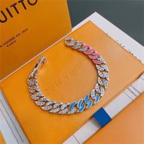 ルイヴィトン スーパーコピー ブレスレット モノグラム カラーアクセント ピンク ブルー LOUIS VUITTON