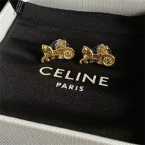 CELINE スーパーコピー ピアス ゴールド 螺旋状 デザイン エレガント モダン セリーヌ