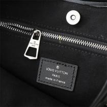 LOUIS VUITTON スーパーコピー ハンドバッグ ブラックレザー シルバーチェーン 取り外し可能 ルイヴィトン